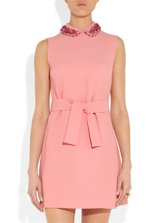 miu miu dress pink houndstooth|Designer Women's Dresses .